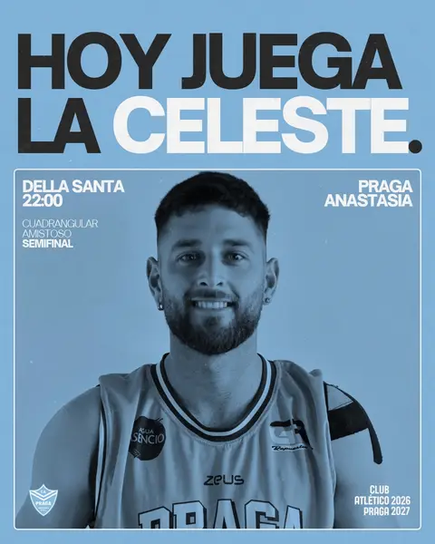 Hoy juega la Celeste: Praga vs Anastasia en el Della Santa